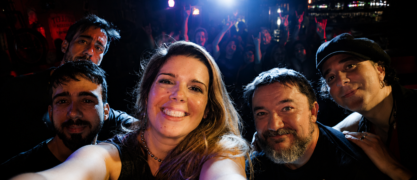 La banda con el p&uacute;blico